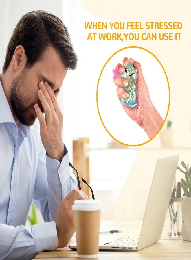 Simgoing 4 Pcs Axolotl Stress Toy Squeeze Axolotl Party Favors Malt Sugar Filled Stretchy Fidget Stress Ball Sensory Toys for Adults Soothing Christmas Birthday Party Gift (Standing Posture) - Image 5